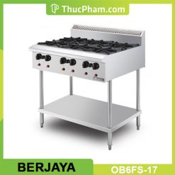 Bếp Âu 6 Họng Có Chân Đỡ Dùng Gas Berjaya OB6FS-17
