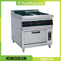 Bếp Công Nghiệp 4 Đầu Kèm Lò Nướng Điện Kingsun WGF4-6
