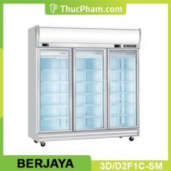 Tủ Trưng Bày Nửa Đông Nửa Mát 3 Cánh Kính Berjaya 3D/D2F1C-SM