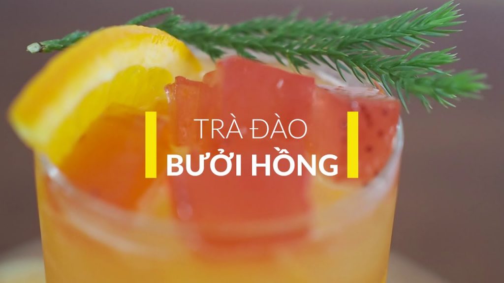 trà đào bưởi hồng