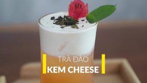 trà đào kem cheese