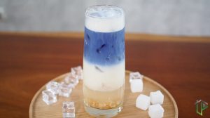 Sữa Tươi Vải Hoa Đậu Biếc
