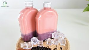 Trà Sữa Dâu Pudding Việt Quất