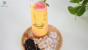 Trà Sữa Sầu Riêng Pudding Dâu