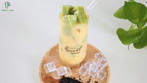 Trà Sữa Xoài Pudding Matcha