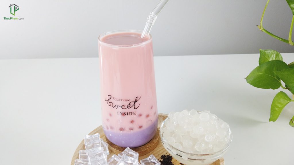 Trà Sữa Dâu Panna Cotta Khoai Môn