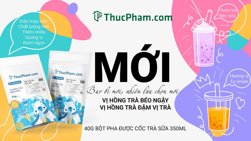Thông báo thay đổi bao bì bột trà sữa