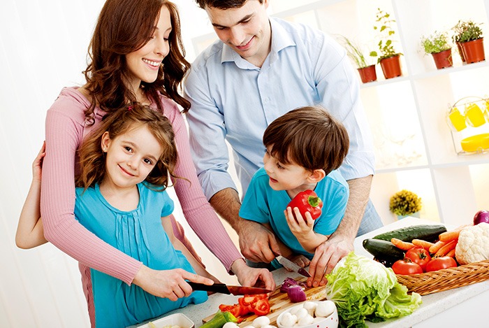 sử dụng thực phẩm hữu cơ trong các bữa ăn gia đình