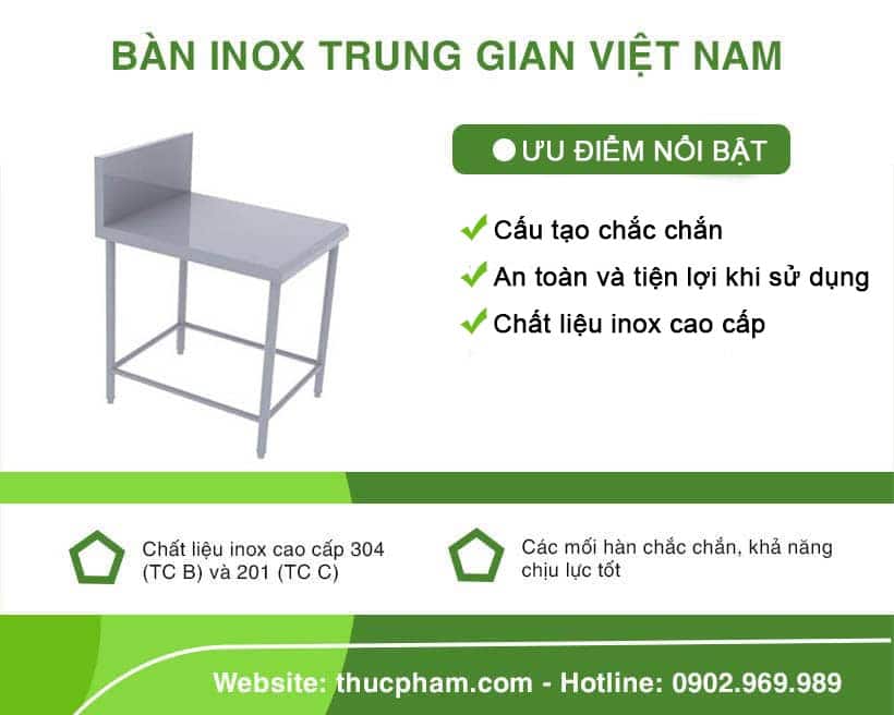 Bàn Inox Trung Gian Việt Nam