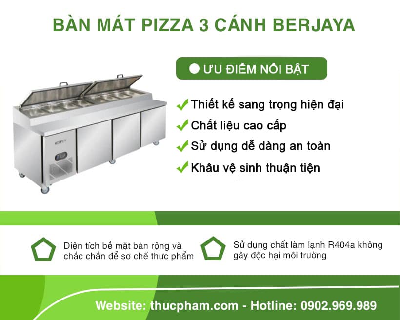 Bàn Mát Pizza 3 Cánh Berjaya BS3D/PCF8/Z