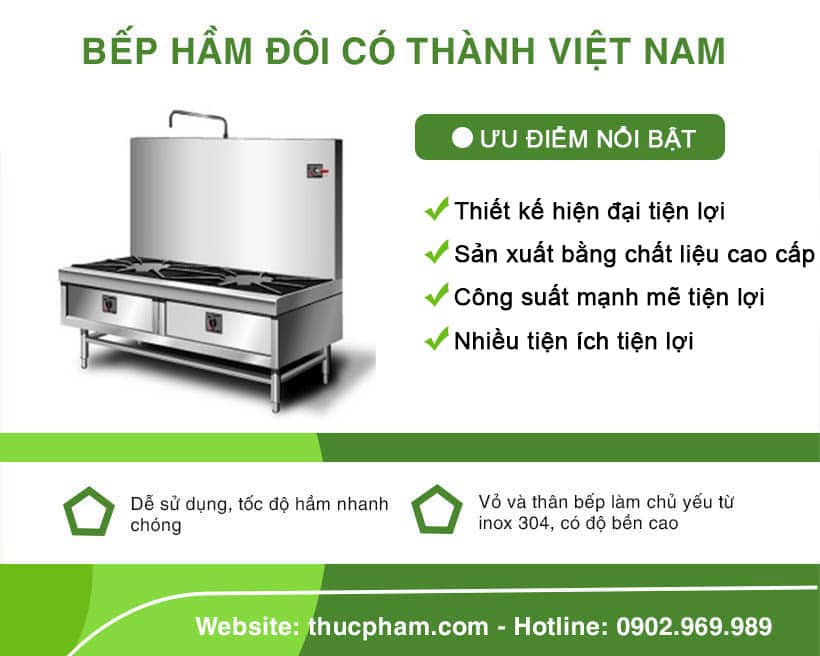 Bếp Hầm Đôi Có Thành Việt Nam