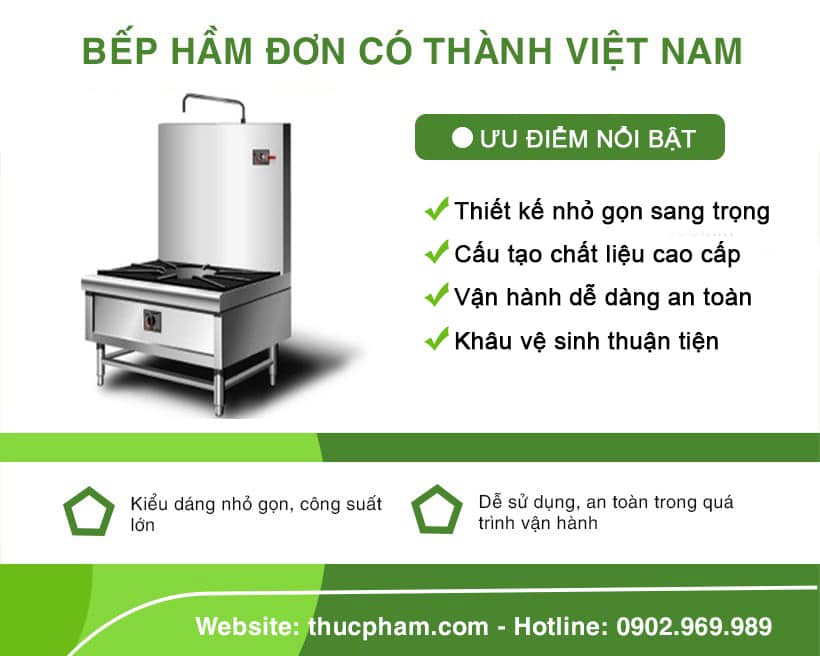 Bếp Hầm Đơn Có Thành Việt Nam