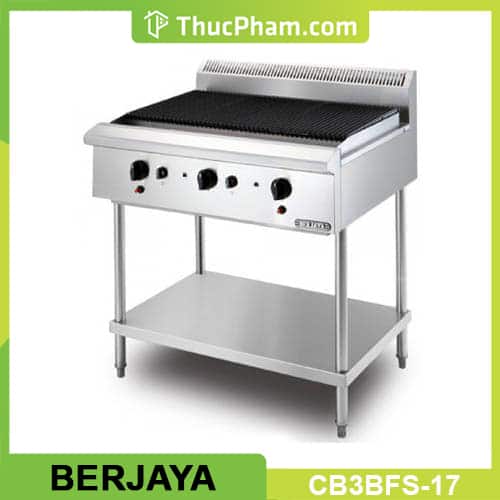 Bếp Nướng 3 Họng Có Chân Dùng Gas Berjaya CB3BFS-17