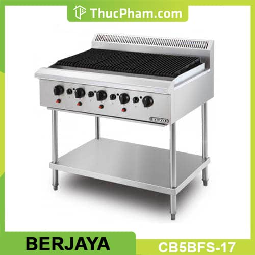 Bếp Nướng 5 Họng Có Chân Dùng Gas Berjaya CB5BFS-17