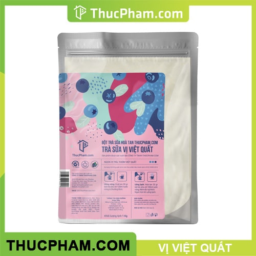 Bột Trà Sữa Hòa Tan ThucPham.com Vị Việt Quất