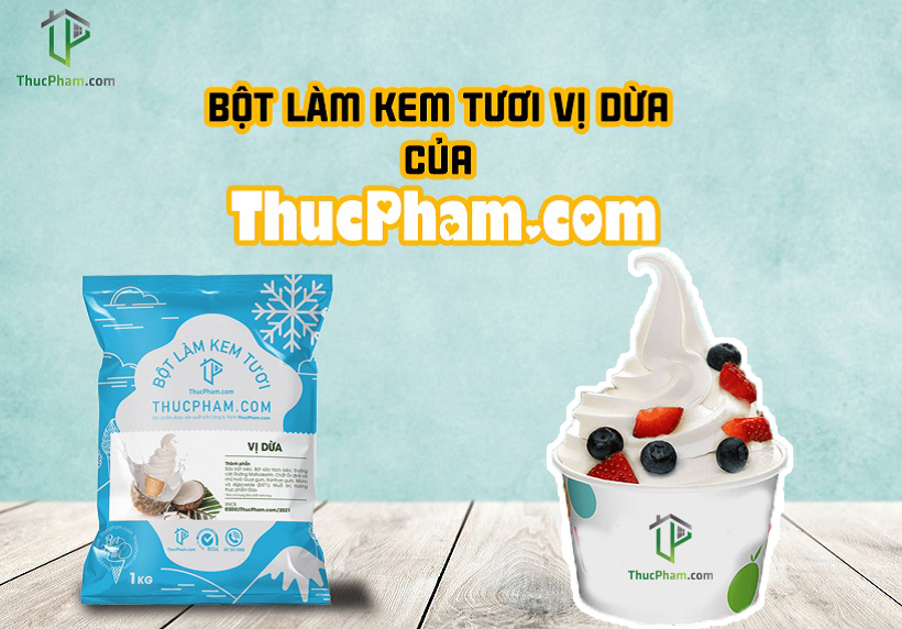 bột làm kem tươi của thucpham.com vị dừa thơm ngon