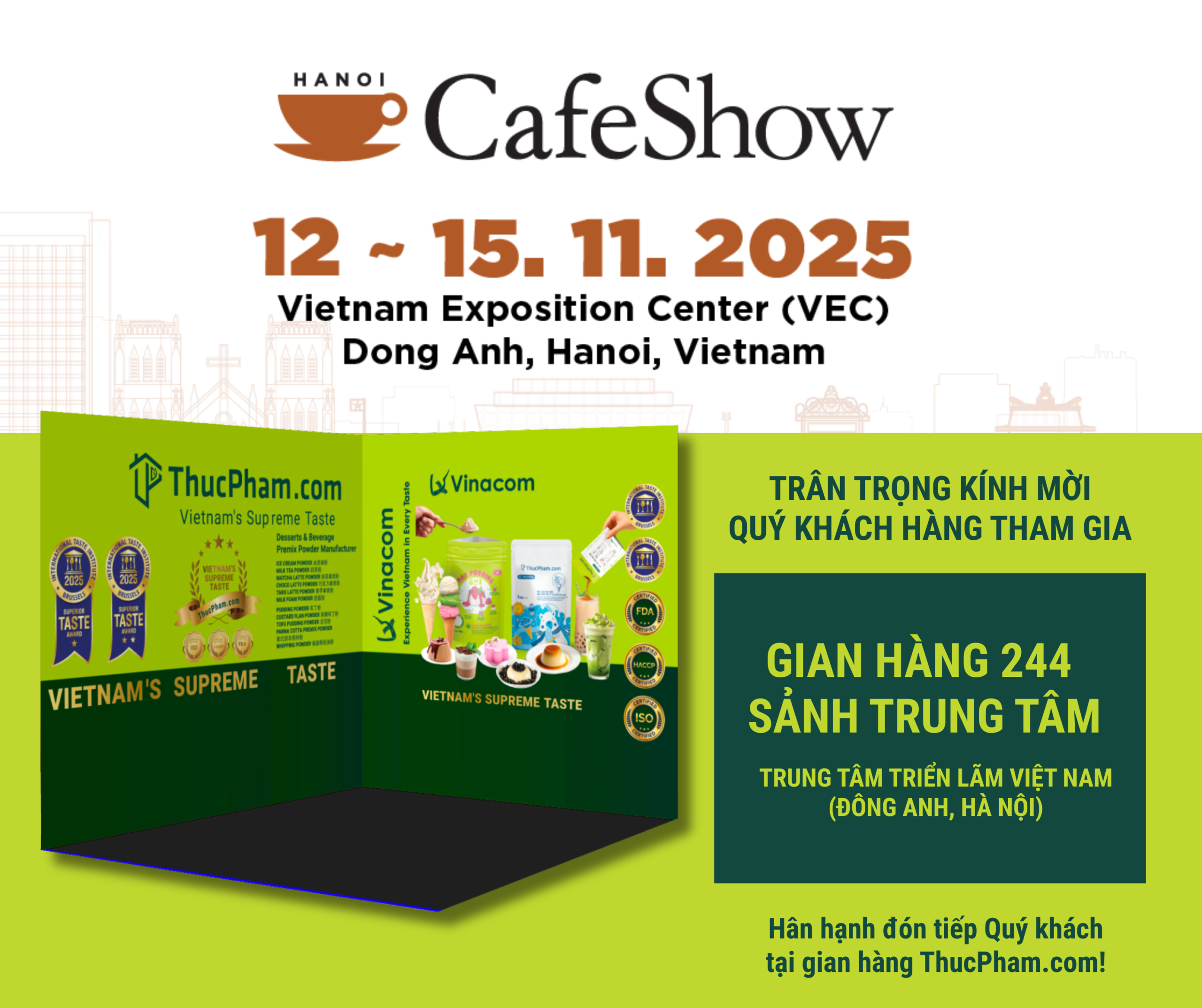thư mời Cafe Show Hà Nội 2025
