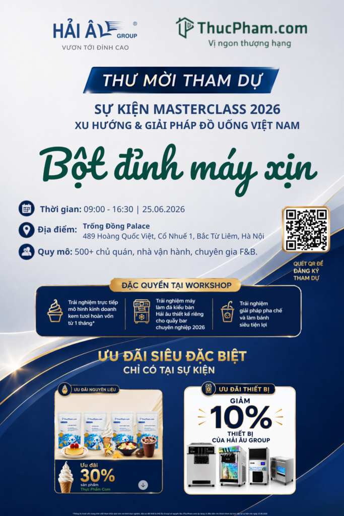 MasterClass Hà Nội 2026: Hải Âu Group & ThucPham.com Ra Mắt Giải Pháp Bột Đỉnh - Máy Xịn 4 Thư mời khách hàng