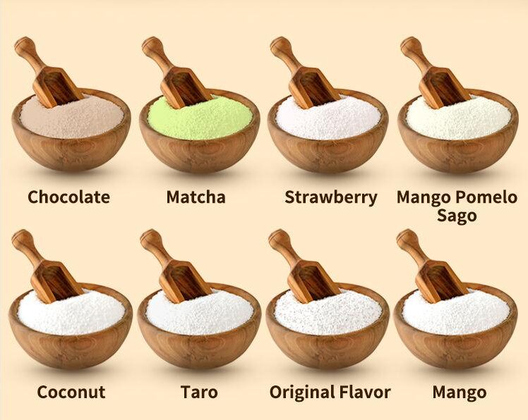 Bột trà sữa là gì? 15 điều cần biết từ A-Z về cách chọn, pha và kinh doanh 9 Các loại bột trà sữa phổ biến như matcha taro chocolate và khoai môn