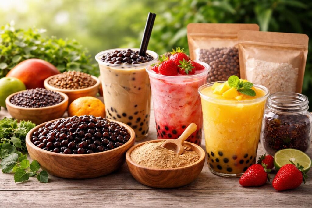 Các loại bột trà sữa phổ biến hiện nay và cách chọn phù hợp 8 Các loại bột trà sữa phổ biến hiện nay gồm matcha, chocolate, taro, Hokkaido và vanilla