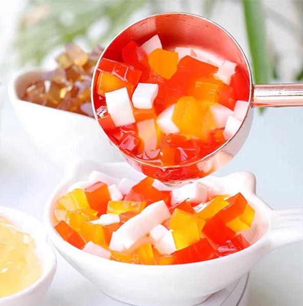Top 15+ Topping Phù Hợp Với Bột Trà Sữa Ngon Nhất 2026 11 Thạch trái cây nhiều màu sắc cho trà sữa