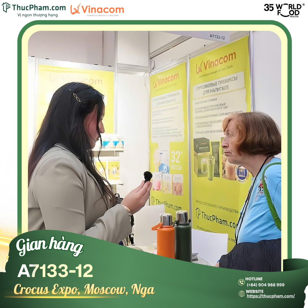 Behind The Booth – Một Ngày Tại WorldFood Moscow Cùng ThucPham.com 7 Phỏng vấn khách tham quan quốc tế trải nghiệm hương vị sản phẩm tại Gian hàng A7133-12 ThucPham.com WorldFood Moscow 2026